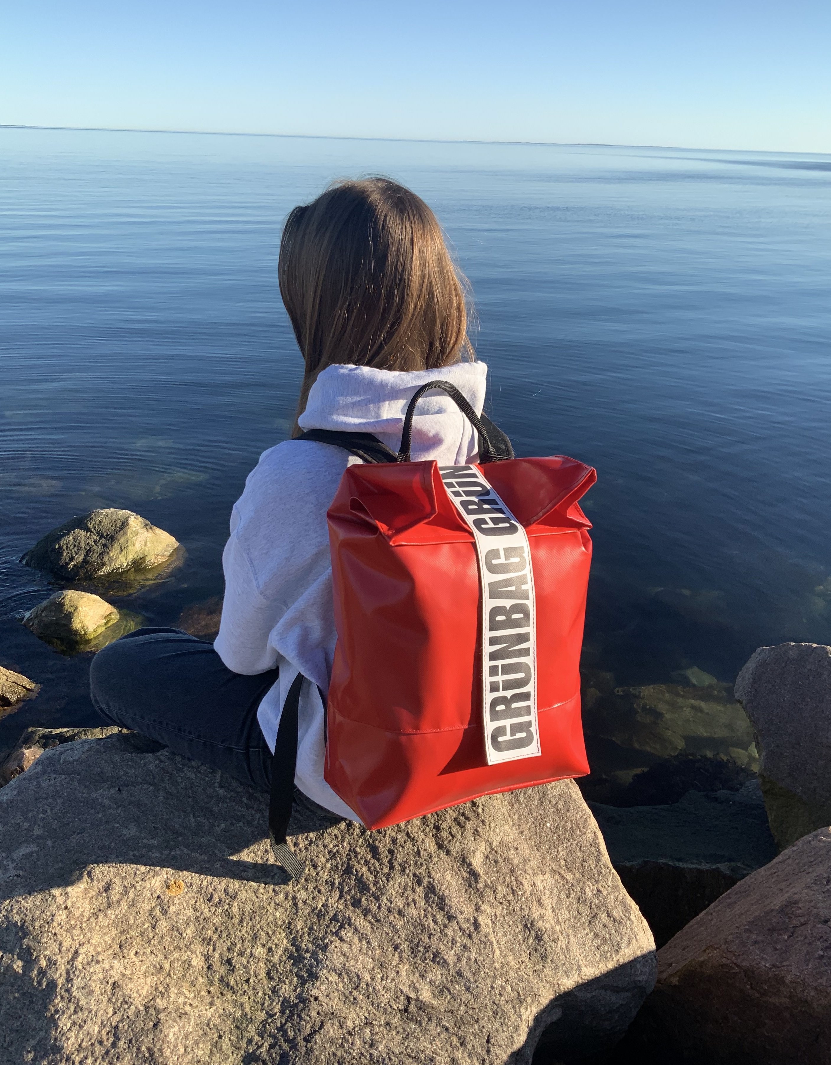 Ethically Made Backpack 21-25 Liter. GRÜNBAG BackPack Red